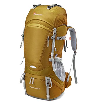 Mountaintop [2016 NEW] 65L Internal Frame Backpack Water-resistant Hiking Backpack Backpacking Trekking Bag for Climbing,camping,hiking,Travel and Mountaineering with Rain Cover-5822III