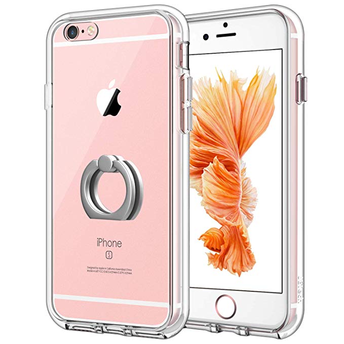 JETech Case for Apple iPhone 6 and iPhone 6s, Ring Holder Kickstand, Shock-Absorption Bumper Cover, 4.7", HD Clear