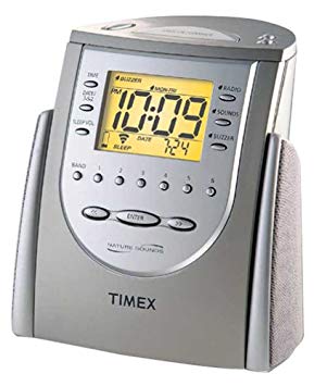 Timex T309T Alarm Clock Radio with Nature Sounds (Titanium) (Discontinued by Manufacturer)