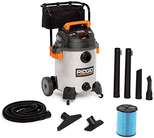 Ridgid Ridgidon WD1956 16 gal. 6.5-Peak HP Stainless Steel Wet Dry Vac