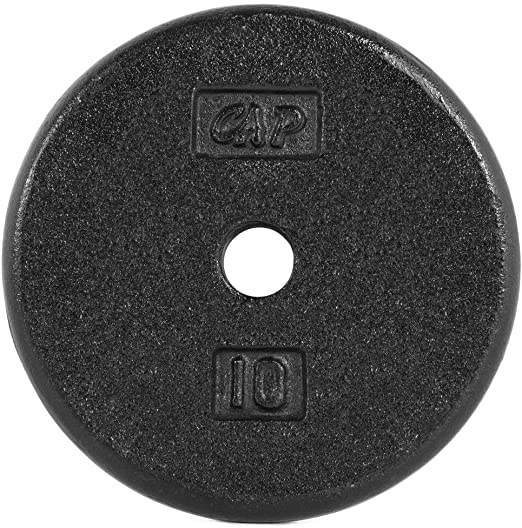 Cap Barbell Standard Weight Plate, 1-Inch, Black