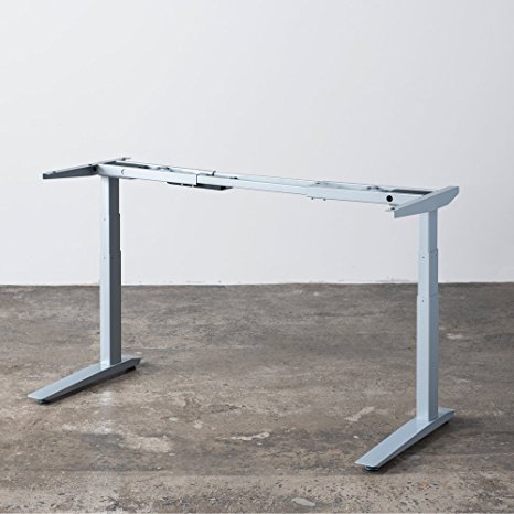 Jarvis Electric Adjustable Height Standing Desk Frame (Silver)