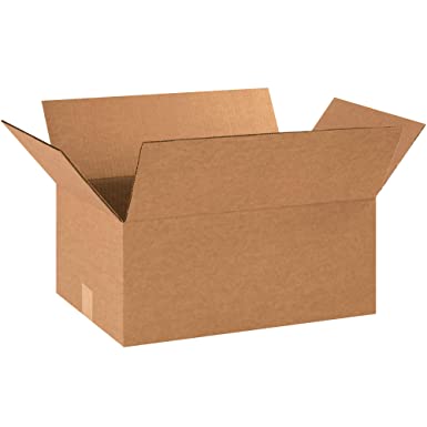 Aviditi 18128 Corrugated Cardboard Box 18" L x 12" W x 8" H, Kraft, for Shipping, Packing and Moving (Pack of 25)