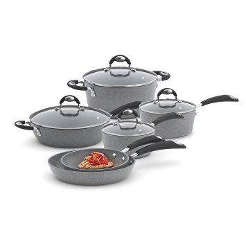 Bialetti 10-Piece Granito Cookware Set Gray