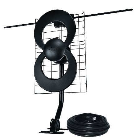 ClearStream 2V IndoorOutdoor HDTV Antenna with Mount and 30ft Cable - 60 Mile Range