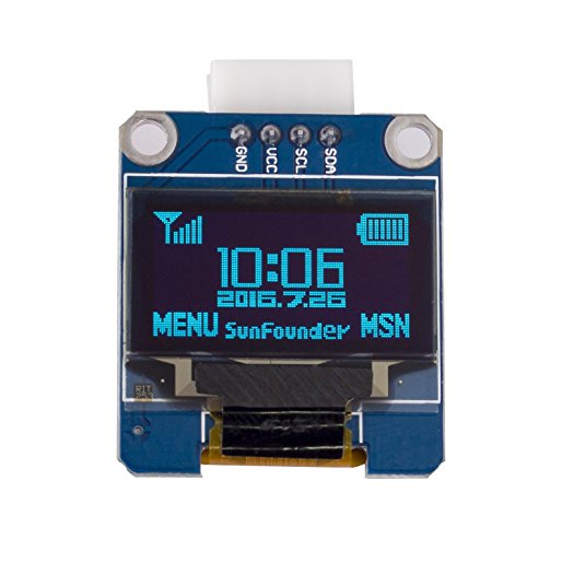 SunFounder 0.96" Inch Blue I2C IIC Serial 128x64 OLED LCD LED SSD1306 Module for Arduino Raspberry Pi Display