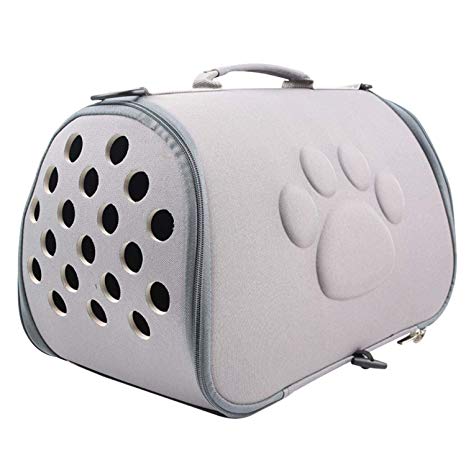 NVTED Collapsible Pet Cat Dog Carrier,Soft-Sided Portable EVA Pet Travel Outdoor Bag Carrier, for Small or Medium Dog and Cat