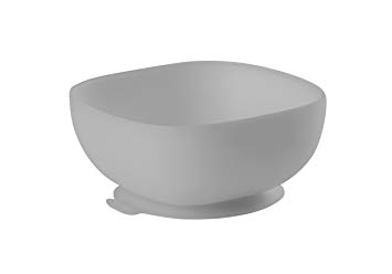 BEABA Silicone Bowl - Soft, Unbreakable, Non-Slip Suction Bottom - Easy to Clean - Dishwasher and Microwave Safe - Great for Babies and Toddlers (Cloud)