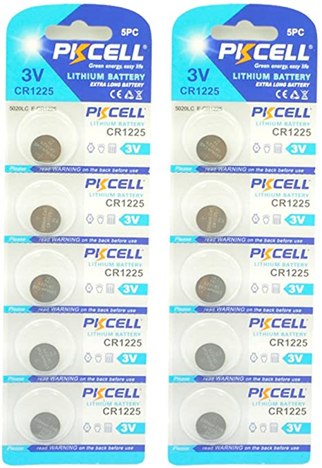 CR1225 DL1225 3V Coin Cell Lithium Batteries for Thermometer (10pc)