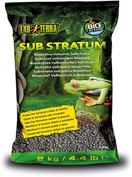 Exo Terra Sub Stratum, Bioctive Volcanic Substrate for Reptile Terrariums, 4.4 lb