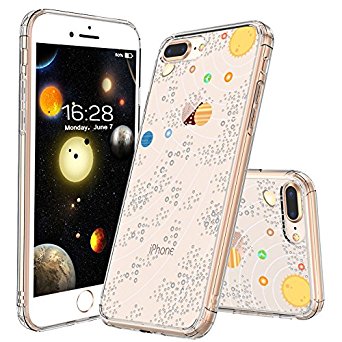 iPhone 7 Plus Case, Clear iPhone 8 Plus Case, MOSNOVO Galaxy Outer Space Clear Design Printed Clear Plastic Back Case With Protective TPU Bumper Cover for iPhone 7 Plus (2016) / iPhone 8 Plus (2017)