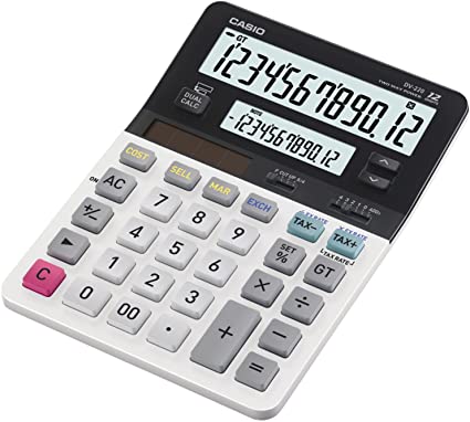 Casio DV-220 Standard Function Calculator with Dual Display