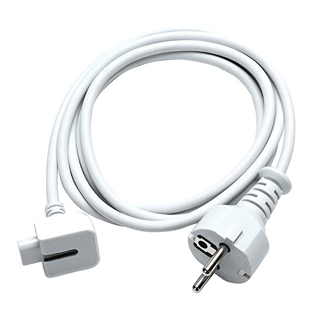 Replacement Extension Power Cord European Standard Plug 6 Feet Cable for Apple Macbook 45W 60W 85W Magsafe or Magsafe 2 Power Adapter