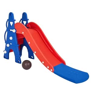 Amazon Brand – Solimo Castle Slide for Indoor & Outdoor Use | Safe & Fun | Ideal for Boys & Girls | Toy for Kids | Easy Assembly | Suitable for Age 24M-8Y