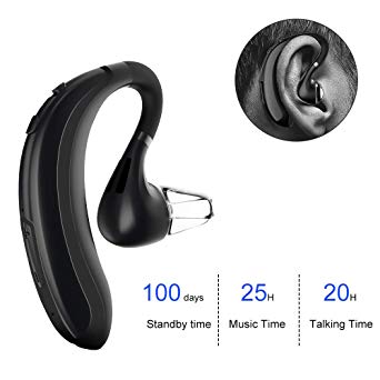 Bluetooth Headset,atongm Wireless Bluetooth Earbuds V4.1 in Ear Bluetooth Earpiece with Noise Reduction, Hands Free Headsets with Mic for Business/Office/Driving