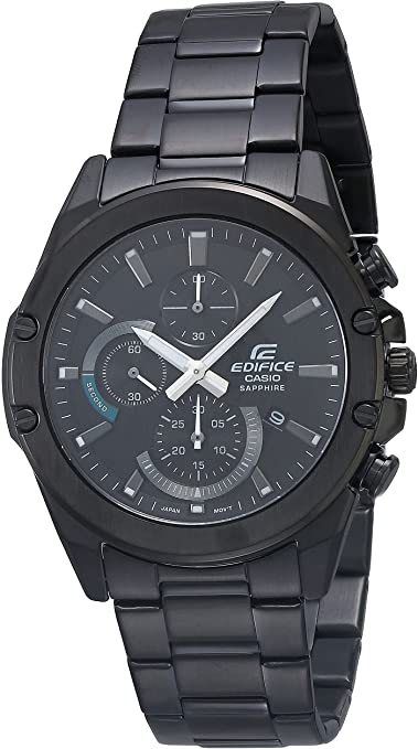 Casio Men's Edifice Quartz Stainless Steel Strap, Black, 22 Casual Watch (Model: EFR-S567DC-1AVCR)