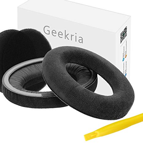 Geekria Earpad Replacement for Sennheiser HD380, HD380 pro, Headphones Replacement Ear Pad / Ear Cushion / Ear Cups / Ear Cover / Earpads Repair Parts (Black)