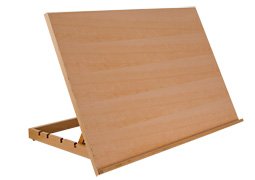 SoHo Urban Artist Extra Large Solid Wood Adjustable Drawing Painting Board and Easel- Natural Finish 19.75" x 30"