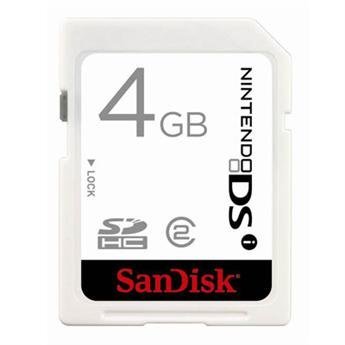 SanDisk 4GB SDHC Gaming Card Secure Digital Flash Memory Class 2 for Nintendo DS SDSDG-004G - Bulk Packaging