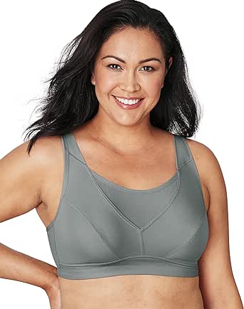 Playtex womens Secrets Bounce Control Wirefree Bra, Non-slip Adjustable Bra, Moisture-wicking Wireless Bras for Women