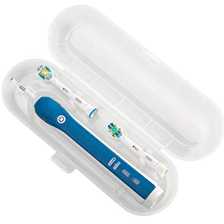 Nincha Portable Replacement Plastic Electric Toothbrush Travel Case for Oral-B Pro Series (transparent)