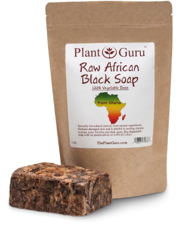 #1 Best Quality ★ Raw African Black Soap ★ Imported From Ghana 1lb. ★ Grade A ★ Professionally Packaged in Quality Heat Sealed Resealable Zip Lock Pouch