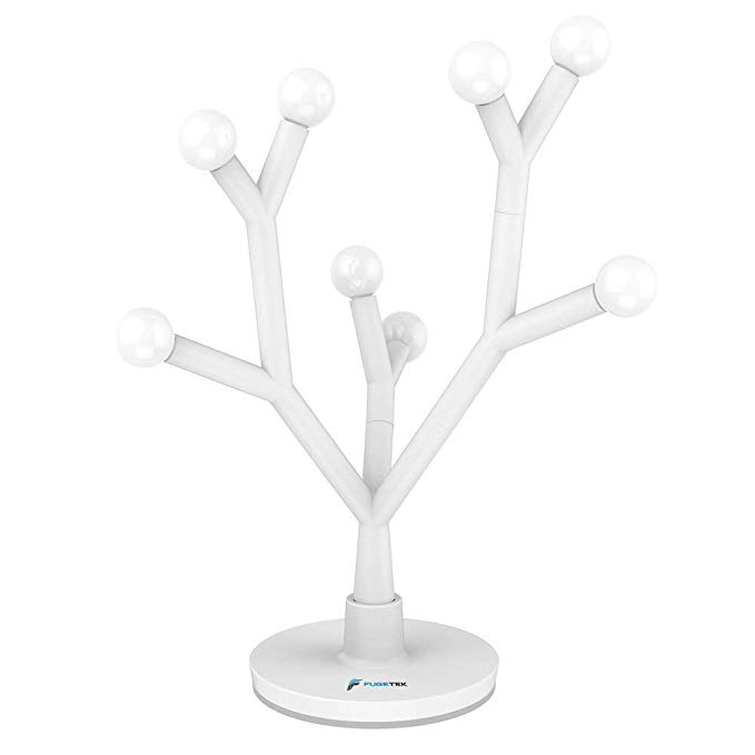 LED Table Lamp Decorative Tree Branch, Fugetek, 750 Lumen, Modern Design, Interchangeable Branches, 8 Warm White Bulbs, Multi Use for Home/Office