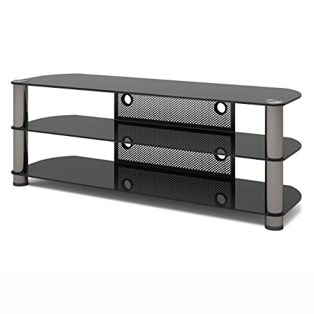 Sonax NY-9584 New York Metal and Glass TV Stand, 58-Inch