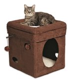 MidWest Homes Feline Nuvo Curious Cat Cube - Brown
