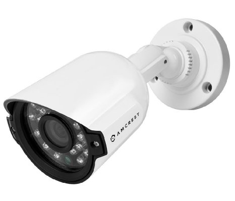Amcrest AMC960HBC36-W 800 TVL Bullet Weatherproof IP66 Camera with 65 IR LED Night Vision WhitePower supply and coaxial video cable are not included