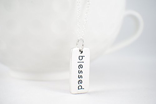 Blessed Necklace - Grateful Thankful Blessed - Blessed Pendant - Blessed Gift -
