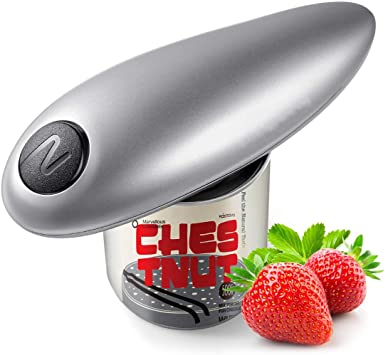 Electric Can Opener, Smooth Edge Automatic Can Opener for Any Size, Best Kitchen Gadget for Arthritis and Seniors (Gray)