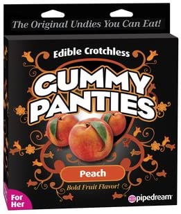Pipedream's EDIBLE CROTCHLESS GUMMY PANTIES PEACH