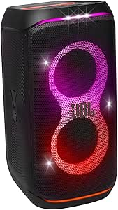 JBL Partybox Club 120 in Schwarz – Tragbare Bluetooth-Lautsprecher-Box Pro Sound, Lichtshow, KI-Sound-Boost und Teleskopgriff – 12 h Laufzeit