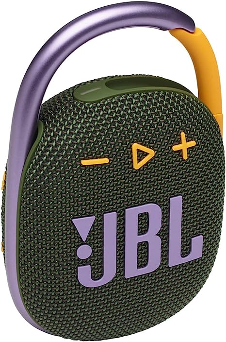 JBL Clip 4 - Bluetooth portable speaker with integrated carabiner, waterproof and dustproof, in green