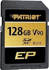 Patriot V90 SDXC UHS-II U3 Class 10 SD Card 128GB