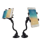UPDATE VERSIONCar MountIpow Long Arm Universal Windshield Dashboard Cell Phone Holder with Strong Suction Cup and X Clamp for iPhone 6 Plus6 5 4 Samsung Galaxy S6 Edges6 S5 S4 S3 Note Nexus Etc