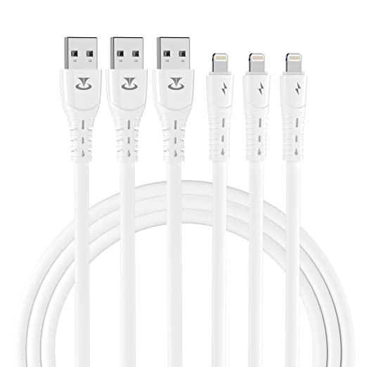 TECLAST Lightning Cable 3Pack,for iPhone Charger, [Apple Certified] Apple Fast Charging Cord Apple MFl Certified for iPhone 14/13/12/11 Pro,Pro MAX/XR/XS/8/7/Plus/6S/SE/iPad/AirPods Pro