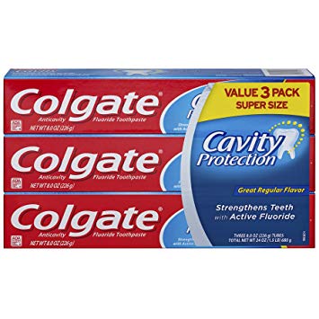Colgate Cavity Protection Toothpaste with Fluoride - 8 ounce, 3 Count