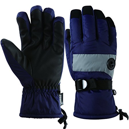 Kids Waterproof Ski Snowboard Gloves Breathable Thinsulate Lined Winter Cold Weather Gloves for boys and girls