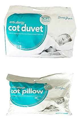 Adam Linens New Anti-Allergy Baby Cot Bed Duvet or Pillows Nursery Baby Toddler Junior Quilt Extra filling All Togs Available (9 Tog Baby Quilt   Cot Pillow)