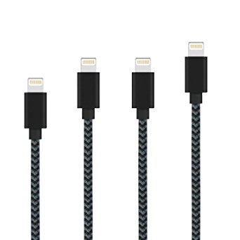 iPhone Charger Chamfind,iPhone Lightning to USB Cable (4Pack 3 6 6 10FT) Syncing and Charging Cord for iPhone7 Plus 6 6s Plus 5 5s 5c SE, iPad Air,Mini Air Pro iPod (Navy)