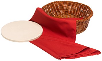 Bialetti 6953 Round Bread Basket with Warming Stone