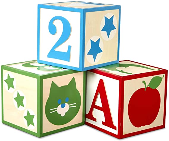 Melissa & Doug Jumbo ABC-123 Blocks - Classic