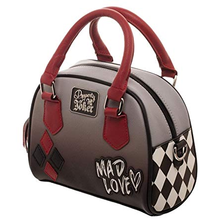 DC Comics Harley Quinn Mad Love Mini Bowler Handbag