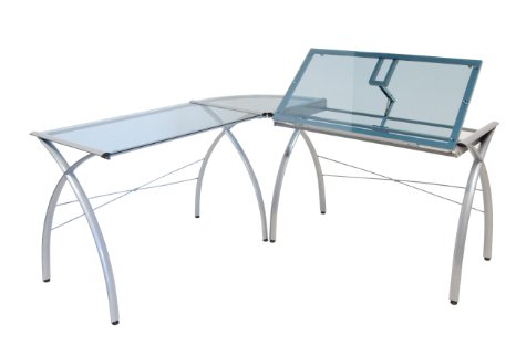 Studio Designs 50306 Futura LS Work Center with Tilt SilverBlue Glass