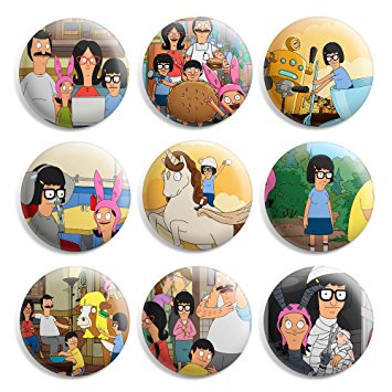 Tina Belcher Bobs Burgers Pinback Buttons Pin Badges 1 Inch (25mm) - Pack of 9