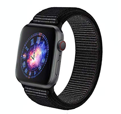 RolQitee Soft Sport Band Compatible with Apple Watch Band 38mm 42mm 40mm 44mm for Women/Men Breathable Replacement Strap Compatible with iWatch Series 5 4 3 2 1 (Black, 42mm/44mm)