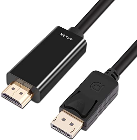 A-technology DisplayPort to HDMI Cable 3ft(1m),DP to HDMI Cable 4k,1080P Adapter Converter-Black (3ft)