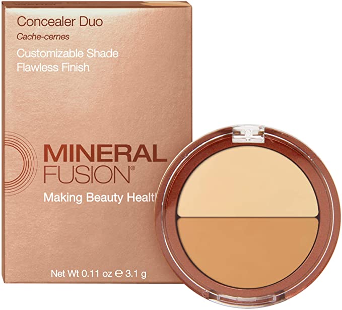 Mineral Fusion Compact Concealer Duo, Warm Shade, 0.11 Ounce